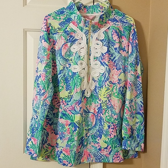 Lilly Pulitzer Tops - NWT Lilly Pulitzer Mermaids Cove Popover Size M